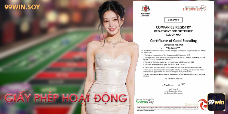 Quyền lợi người chơi được bảo vệ bởi giấy phép 99Win